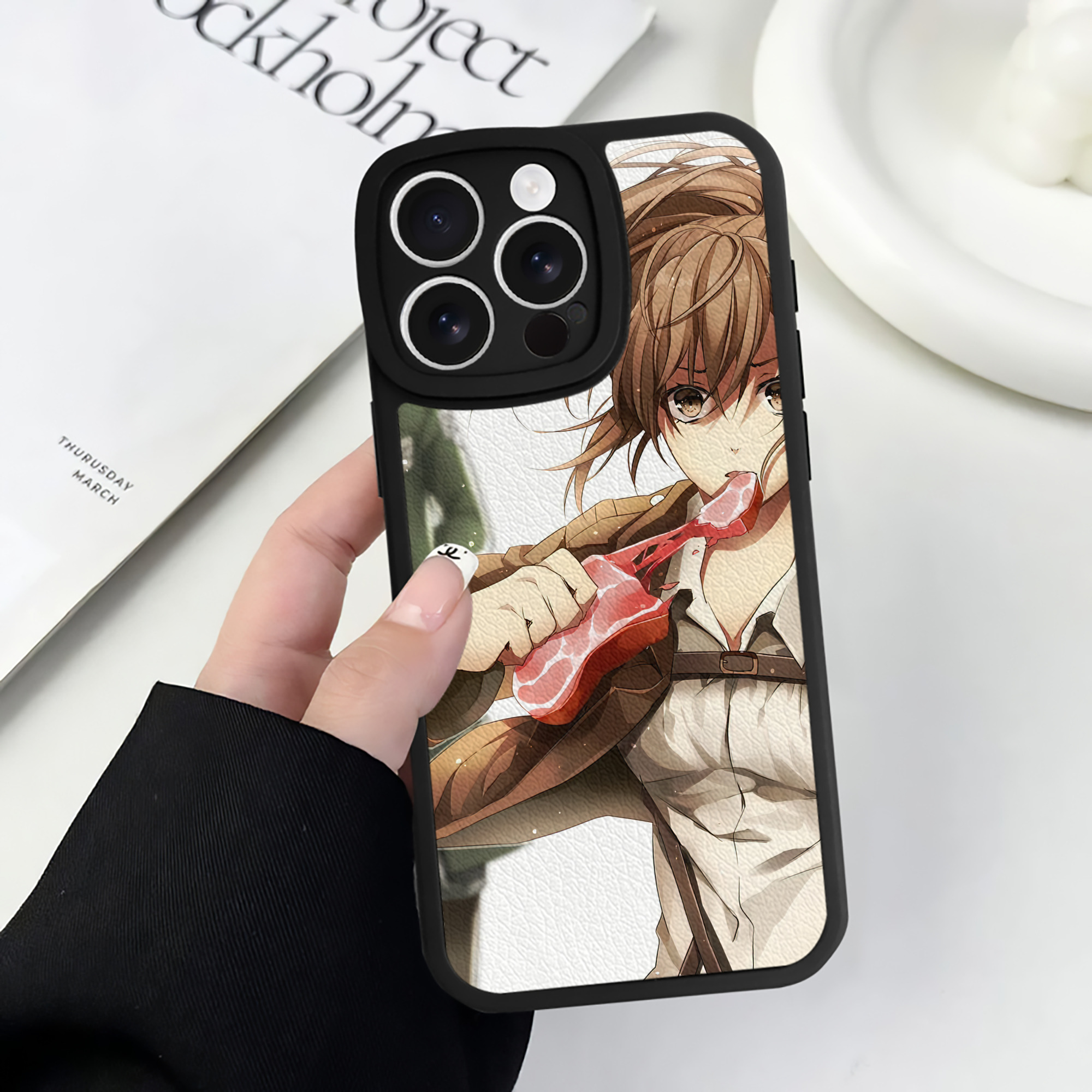 （画像用） 進撃の巨人 Attack on Titan 【iPhone 16シリーズ対応】シリコンスマホケース（レザー調） 材質：シリコン